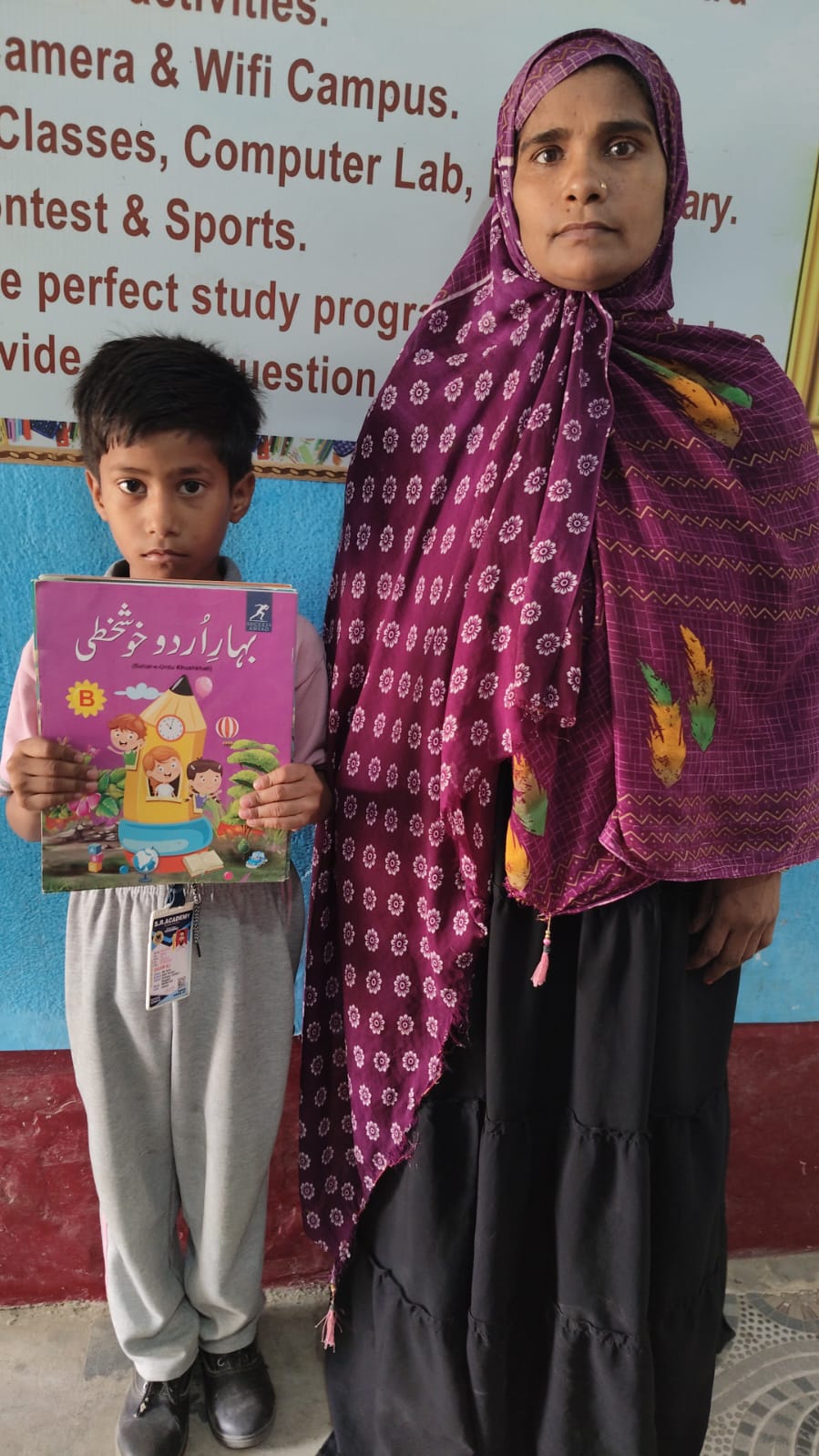 Family receiving aid